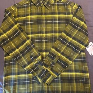 NWT Men's Marmot Plaid Shirt in Military Green